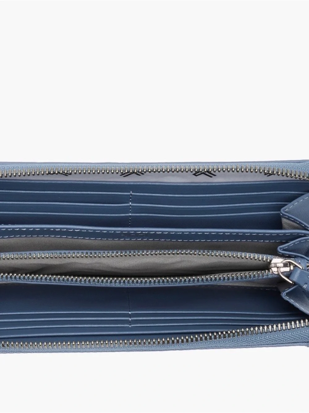 Tumi Pale Blue Zip-Around Wallet with Front Pocket